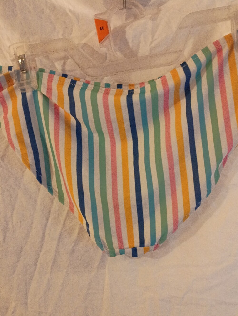 Old Navy Striped Bikini in Pink, Blue, Yellow, Green Small Bottom And Medium Top - Picture 6 of 7